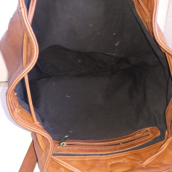 *RARE* COACH '80s XL Traveler Drawstring Flap Backpack Rucksack Brown 4040-103 - Picture 14 of 16